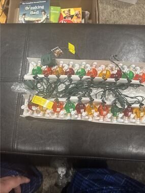 Vintage M&M’s Christmas String Lights Candy Characters Tested Working
